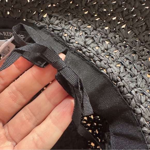 NWT Banana Republic Black Woven Bucket Hat main image 5